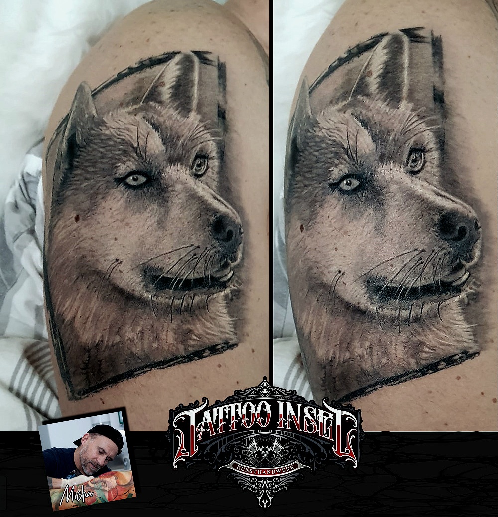 Hund Portrait Tattoo